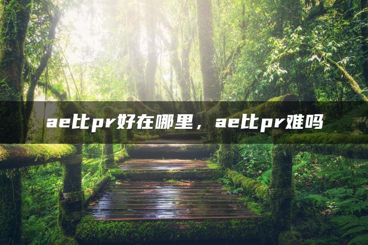 ae比pr好在哪里，ae比pr难吗