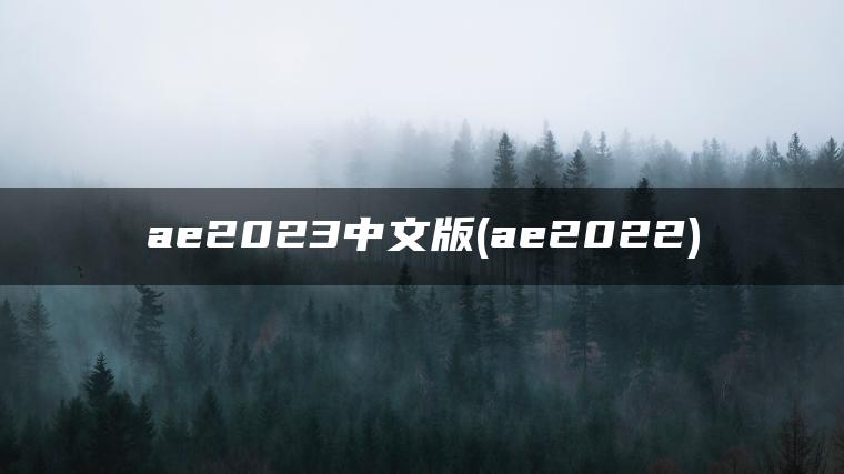 ae2023中文版(ae2022)