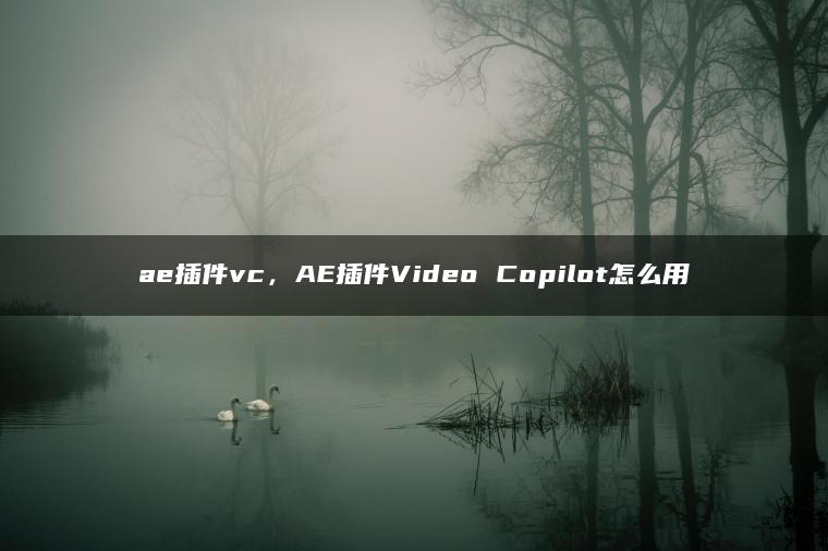 ae插件vc，AE插件Video Copilot怎么用