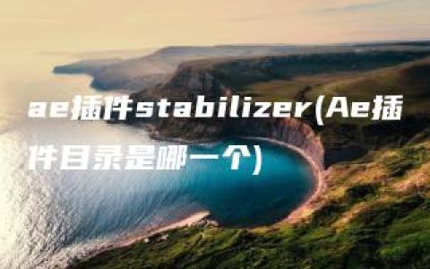 ae插件stabilizer(Ae插件目录是哪一个)