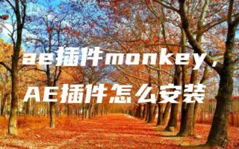 ae插件monkey，AE插件怎么安装