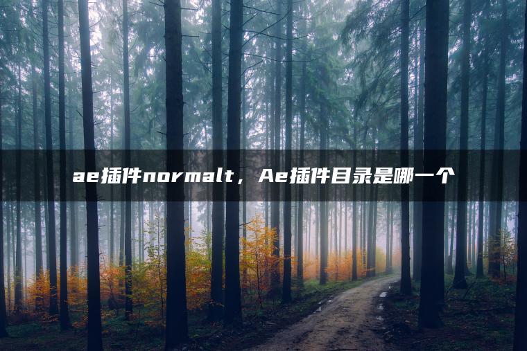 ae插件normalt，Ae插件目录是哪一个