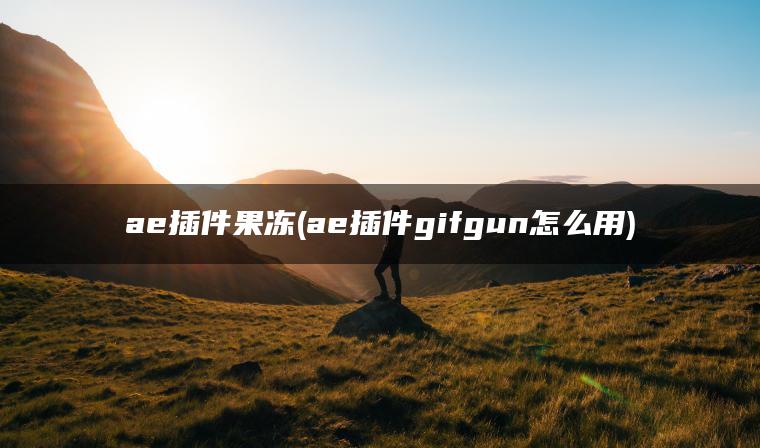 ae插件果冻(ae插件gifgun怎么用)