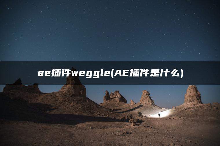 ae插件weggle(AE插件是什么)