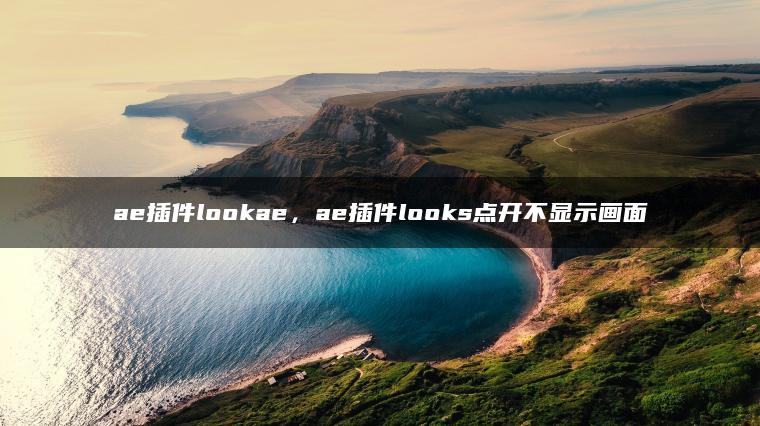 ae插件lookae，ae插件looks点开不显示画面