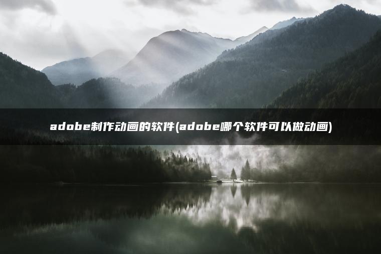 adobe制作动画的软件(adobe哪个软件可以做动画)