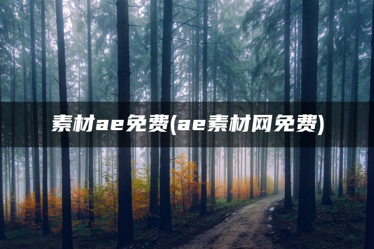 素材ae免费(ae素材网免费)