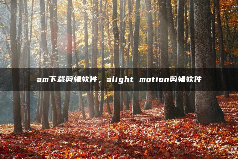 am下载剪辑软件，alight motion剪辑软件