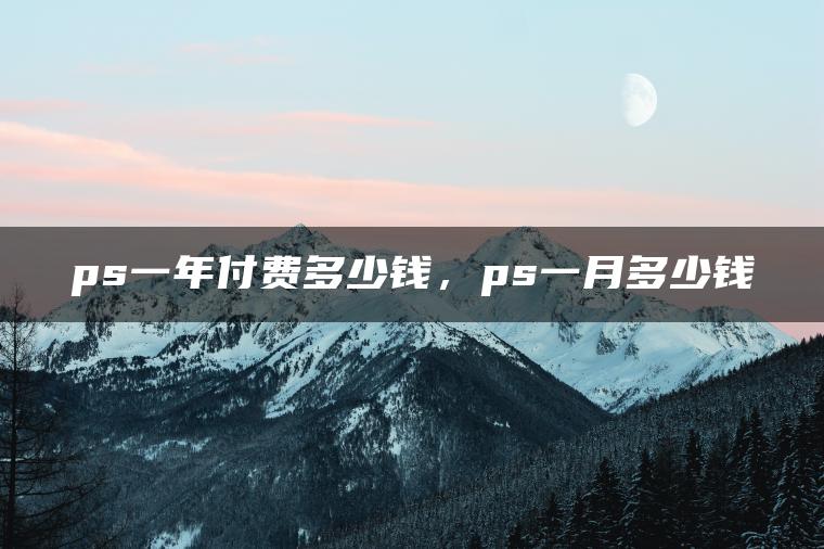 ps一年付费多少钱，ps一月多少钱