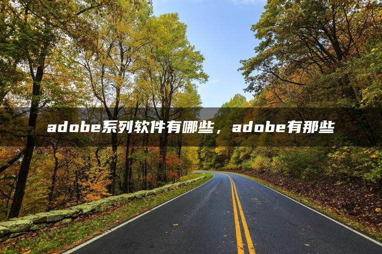 adobe系列软件有哪些，adobe有那些