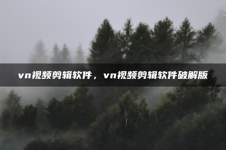 vn视频剪辑软件，vn视频剪辑软件破解版