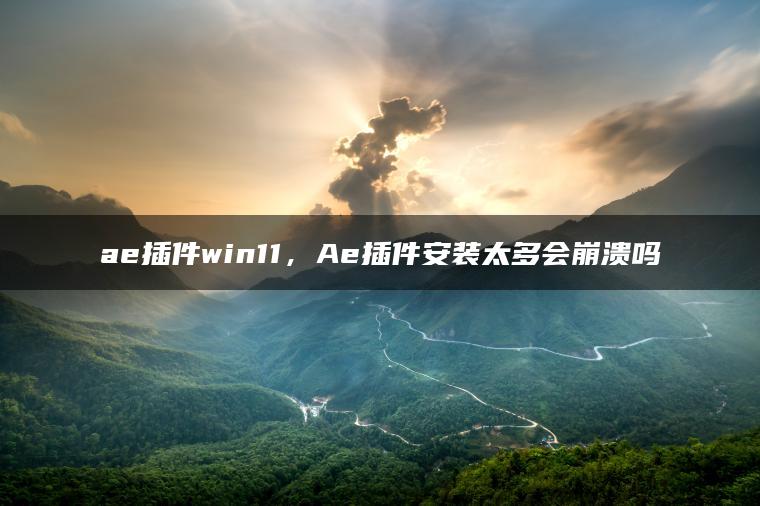 ae插件win11，Ae插件安装太多会崩溃吗