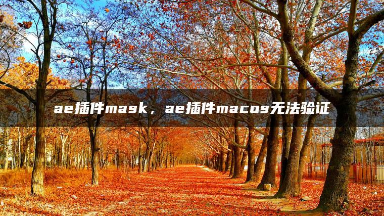 ae插件mask，ae插件macos无法验证