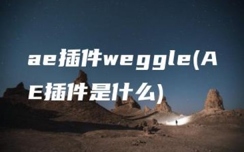 ae插件weggle(AE插件是什么)