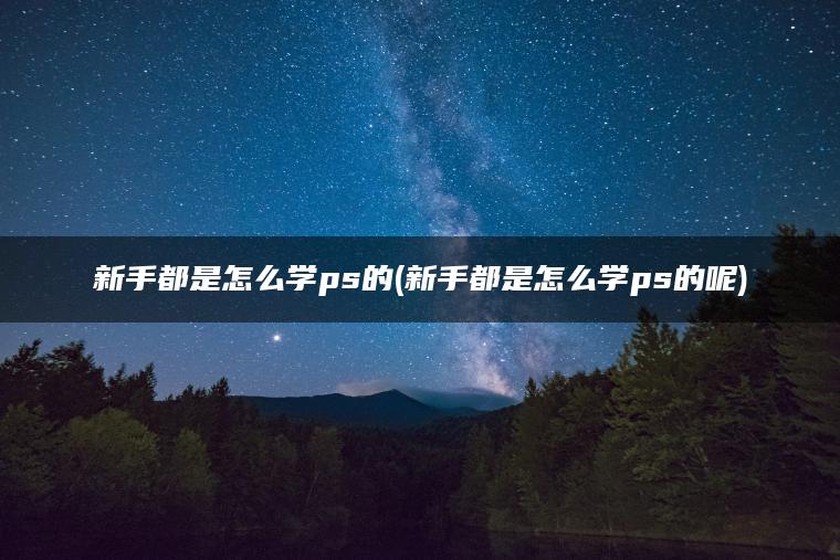 新手都是怎么学ps的(新手都是怎么学ps的呢)