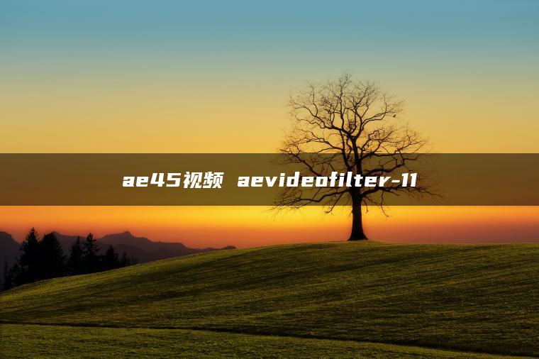 ae45视频 aevideofilter-11